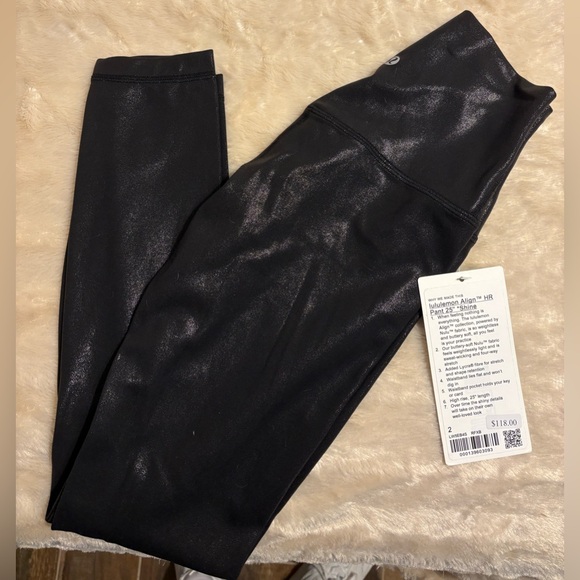 lululemon athletica Pants - Lululemon Athletica Black HR Shine Pants